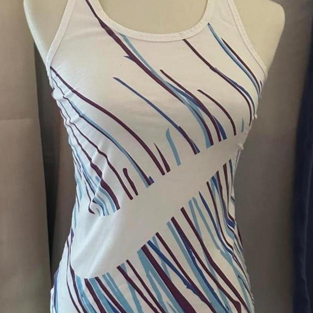 Nike Dri fit purple and white halter tank